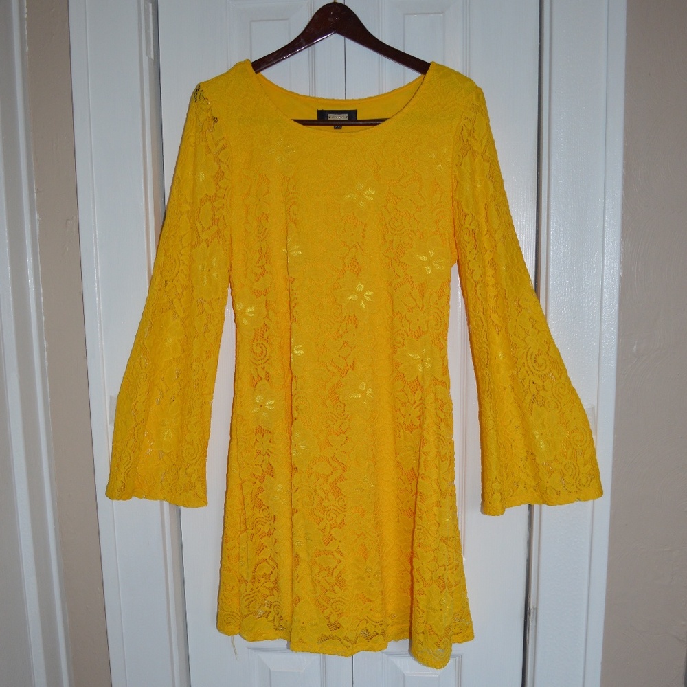 Nordstrom Yellow Lace Dress